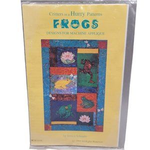Critters in a Hurry Frogs Quilt Pattern Machine Applique Jessica Schmehl CH0194